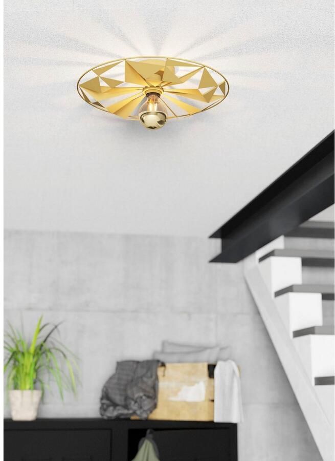 EGLO Plafondlamp CASTANUELO Plafondlamp in goudkleur van staal excl. E27 40W (1 stuk) - Foto 3