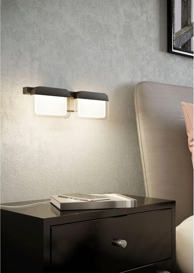 EGLO Plafondlamp ERVIDEL Plafondlamp in zwart van staal 4 5W warmwit (1 stuk) - Foto 2