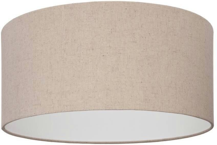 EGLO Plafondlamp FENIGLIA Deckenlampe Stahl Textil und Leinen E27 Flurlampe Lampe Plafondlamp lamp in natuurkleuren en zwart E27 fitting Ø 47 5 cm (1 stuk) - Foto 2