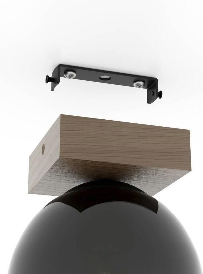 EGLO Plafondlamp FILAGO Plafondlamp bruin en zwart-transparant FSCM70PA E27 fitting (1 stuk) - Foto 3