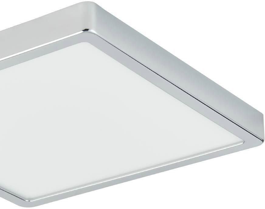 EGLO Plafondlamp FUEVA 5 Plafondlamp IP44 lage opbouwhoogte 20 Watt Vierkant L x B 28 5 cm LED opbouwlamp bad-plafondlamp IP44 (1 stuk) - Foto 3