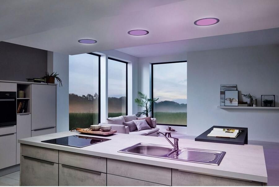 EGLO  connect.z Fueva-Z Smart Inbouwlamp - Ø 21 6 cm - Grijs Wit - Instelbaar wit licht - Dimbaar - Zigbee - Foto 9