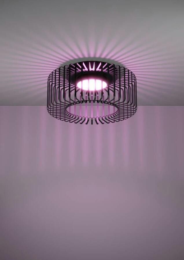 EGLO Plafondlamp GINESTRONE-Z plafondlamp zwart ZigBee 3.0 timer disco-modus App spraakbesturing Alexa ‎22 x 45 x 45 cm excl. afstandsbediening (1 stuk) - Foto 9