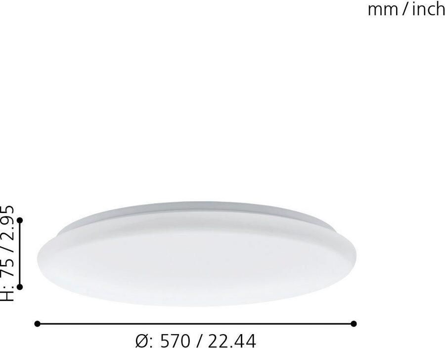 EGLO Plafondlamp GIRON Plafondlamp staal en kunststof IP20 woonkamerlamp lamp (1 stuk) - Foto 3