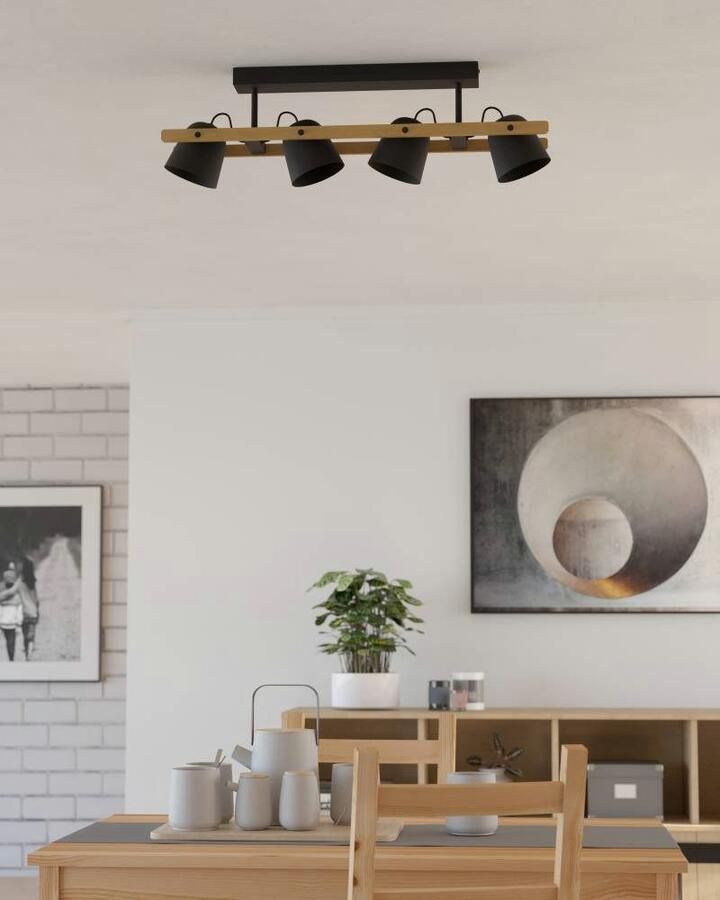 EGLO Plafondlamp HORNWOOD-Z FSCM70HB ZigBee app en spraakbesturing Alexa RGB dimbaar 78 cm (1 stuk) - Foto 6