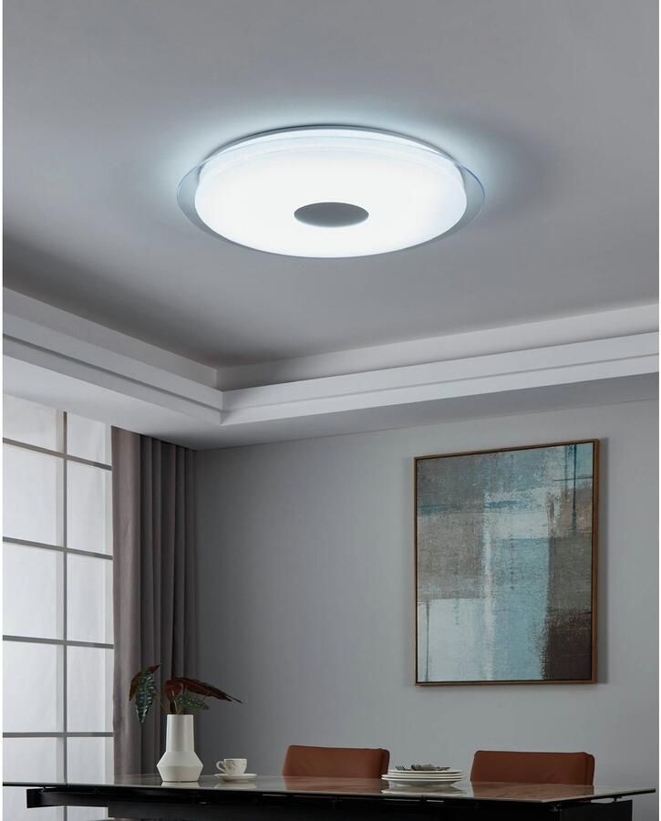 EGLO Plafondlamp LANCIANO-Z plafondlamp wit instelbaar wit ZigBee 3.0 sterrenhemel Timer App spraakbesturing Alexa ‎‎‎Ø 77 cm excl. afstandsbediening (1 stuk) - Foto 9