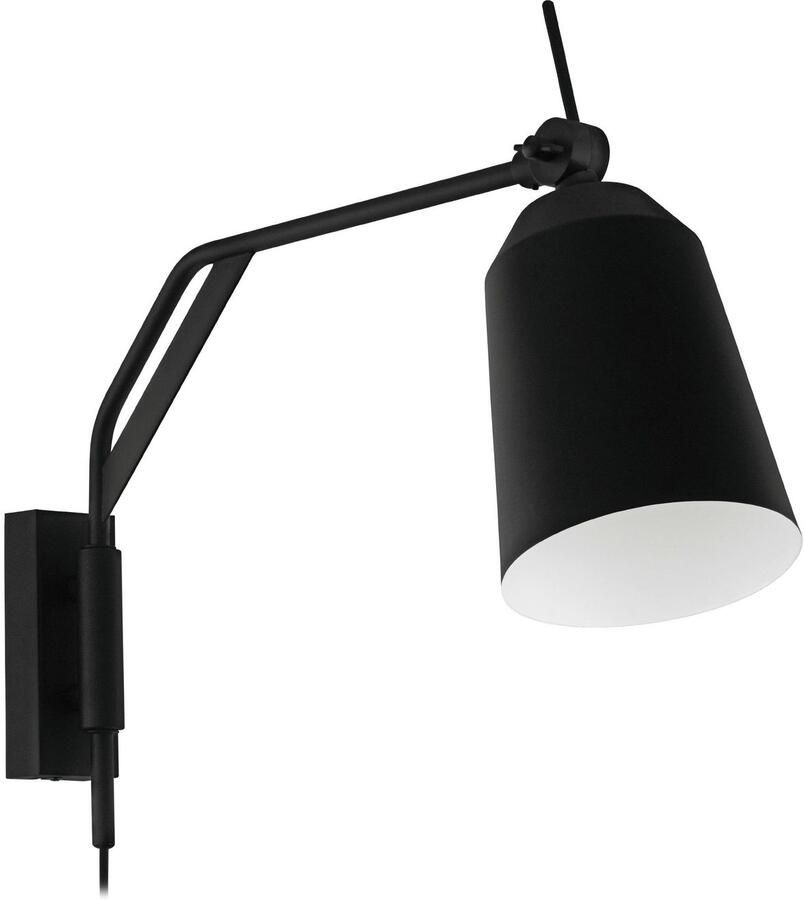 EGLO Plafondlamp LORETO Plafondlamp in zwart en wit van staal excl. E27 40W (1 stuk) - Foto 2