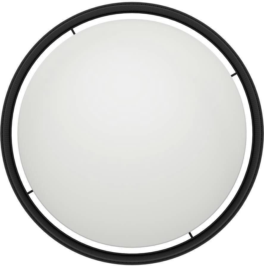 EGLO Plafondlamp LUPPINERIA Deckenlampe Stahl und Kunststoff IP20 Flurlampe Lampe Plafondlamp metaal in zwart en kunststof in wit Ø 38 5 cm (1 stuk) - Foto 2