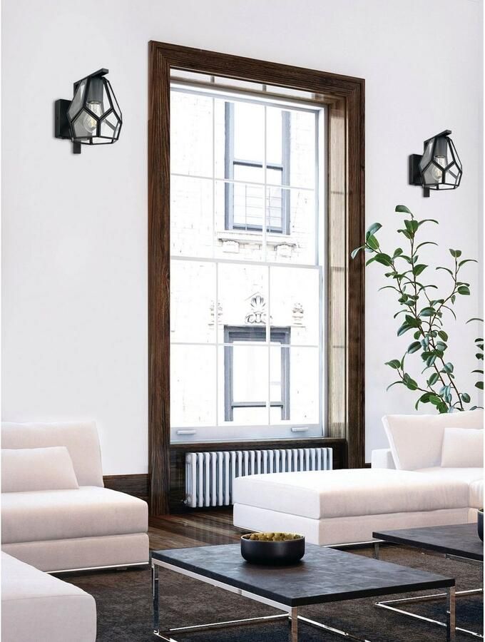 EGLO Plafondlamp MARDYKE Plafondlamp in zwart van staal excl. E27 40W (1 stuk) - Foto 3