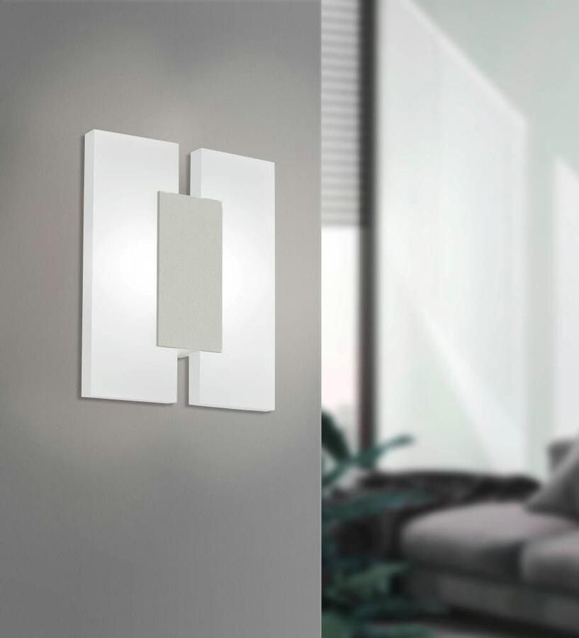 EGLO  Metrass 2 - Wand Plafondlamp - 2 Lichts - Nikkel-Mat - Gesatineerd - Foto 4