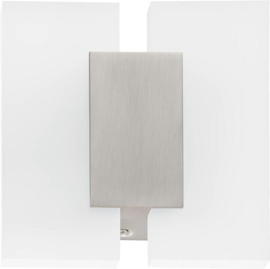 EGLO  Metrass 2 - Wand Plafondlamp - 2 Lichts - Nikkel-Mat - Gesatineerd