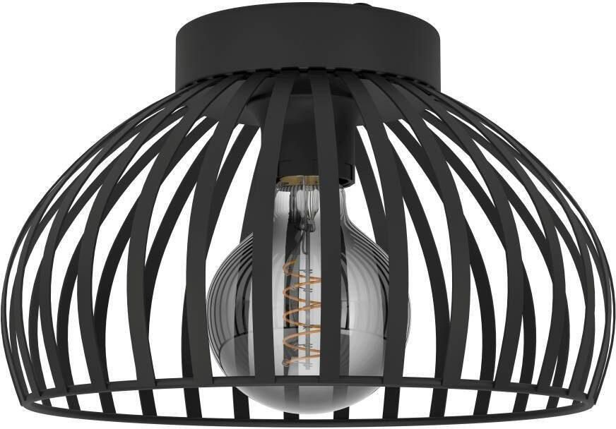 EGLO Plafondlamp MOGANO 3 Plafondlamp metaal in zwart ganglamp met E27 fitting Ø 28 cm (1 stuk) - Foto 5