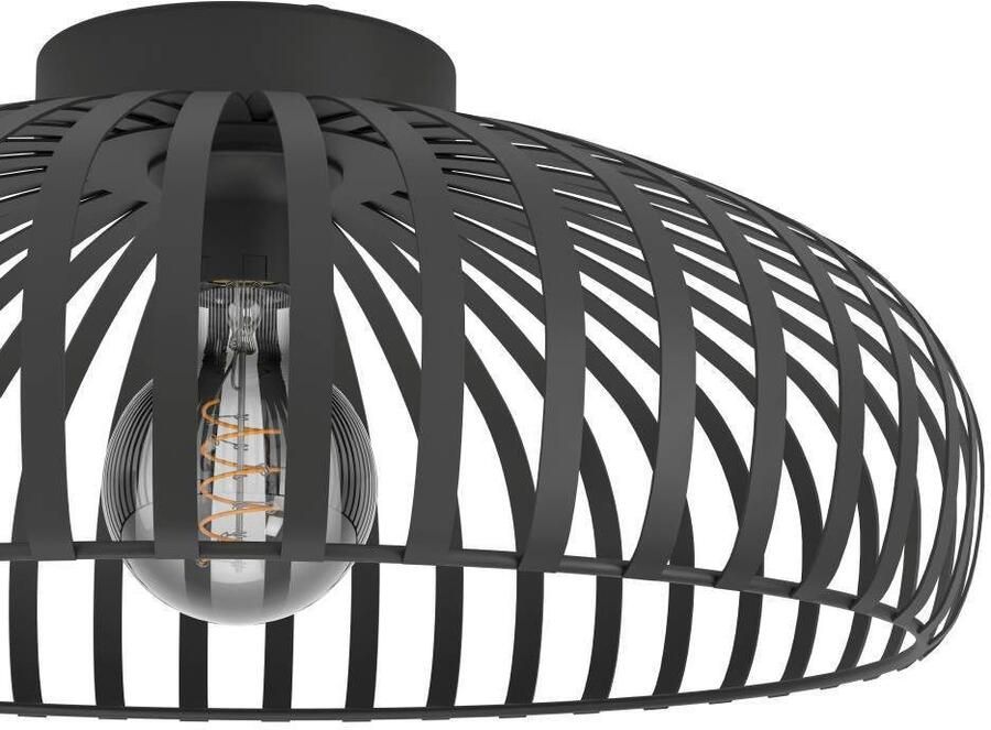 EGLO Plafondlamp MOGANO 3 Plafondlamp metaal in zwart ganglamp met E27 fitting Ø 43 cm (1 stuk) - Foto 3