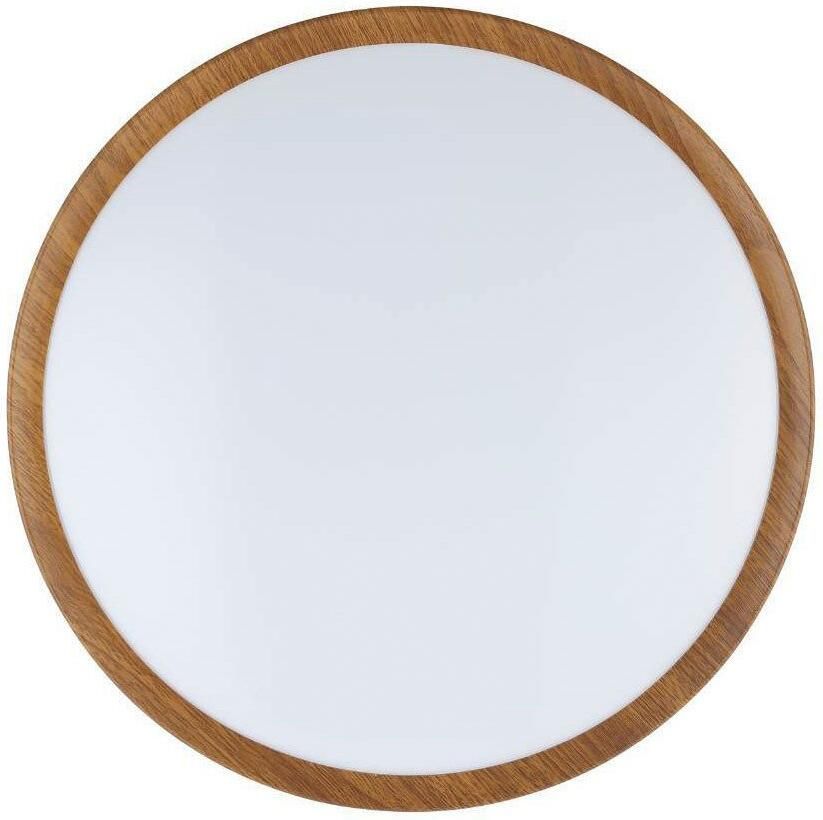 EGLO Plafondlamp MUSURITA Plafondlamp woonkamer staal kunststof houtlook wit Ø 34 cm (1 stuk) - Foto 2