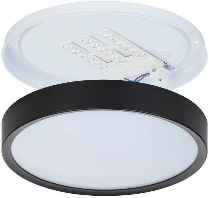 EGLO Plafondlamp MUSURITA Plafondlamp woonkamer staal kunststof zwart wit Ø 34 cm (1 stuk) - Foto 4