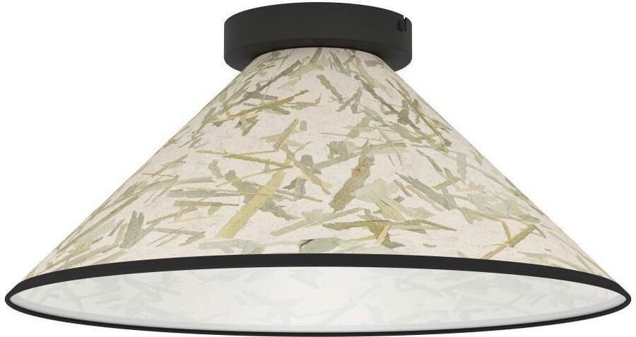 EGLO Plafondlamp OXPARK Plafondlamp Japandi ontwerp woonkamerlamp textiel bamboe bladeren (1 stuk) - Foto 4