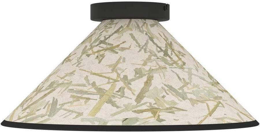 EGLO Plafondlamp OXPARK Plafondlamp Japandi ontwerp woonkamerlamp textiel bamboe bladeren (1 stuk) - Foto 5