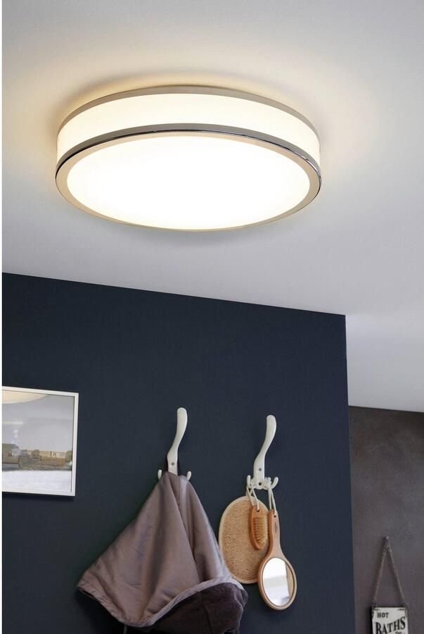 EGLO Plafondlamp PALERMO 2 Plafondlamp Lamp voor de woonkamer kleur: chroom wit Ø: 28 cm (1 stuk) - Foto 2