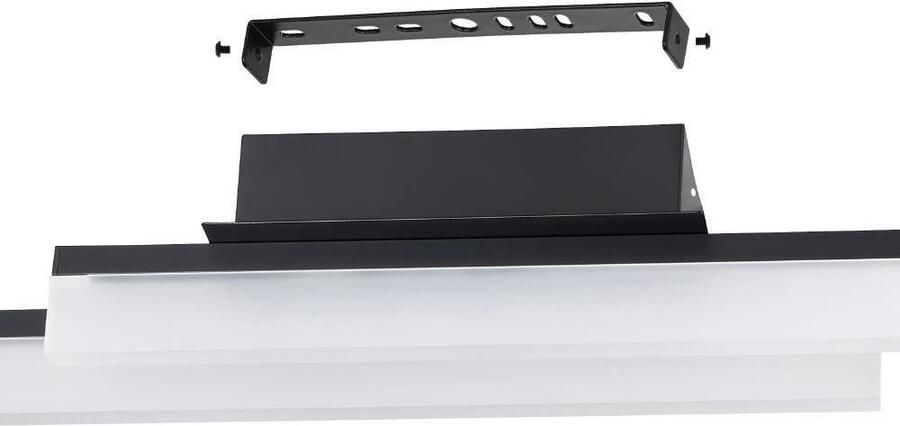 EGLO Plafondlamp PALMITAL Plafondlamp metaal in zwart en kunststof in wit IP44 L 88 cm (1 stuk) - Foto 2