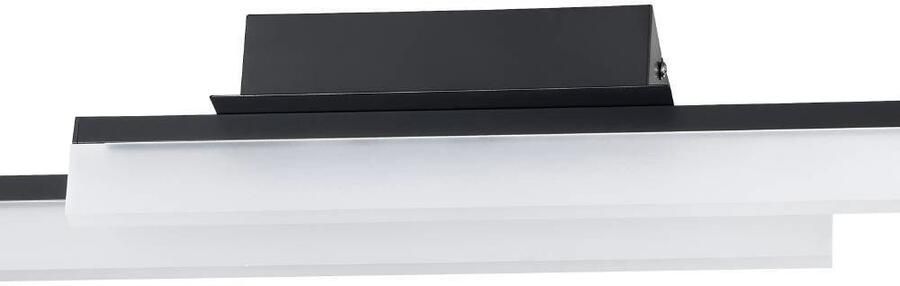 EGLO Plafondlamp PALMITAL Plafondlamp metaal in zwart en kunststof in wit IP44 L 88 cm (1 stuk) - Foto 3