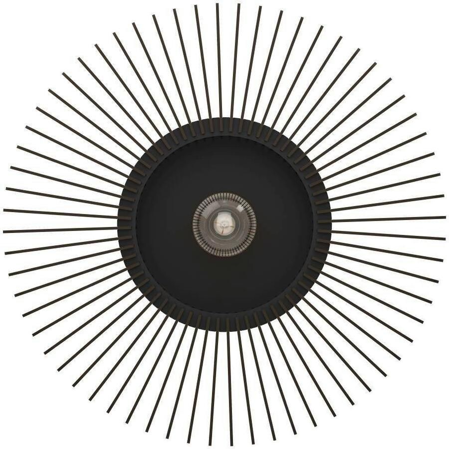 EGLO Plafondlamp PALOMBAIA Plafondlamp woonkamerlamp van hout in zwart E27 fitting Ø 50 cm (1 stuk) - Foto 1