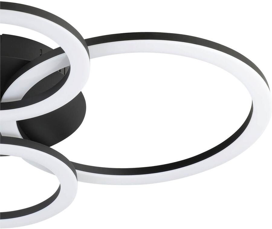 EGLO Plafondlamp PARRAPOS-Z plafondlamp zwart instelbaar wit ZigBee 3.0 disco-modus App spraakbesturing Alexa ‎‎‎‎‎‎‎‎‎45x61 5x8cm excl. afstandsbediening (1 stuk) - Foto 9