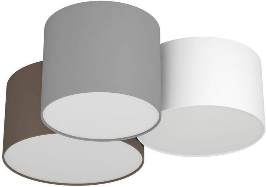 EGLO  Pastore Plafondlamp - E27 - 61 cm - Wit Antraciet Bruin Grijs - Foto 5