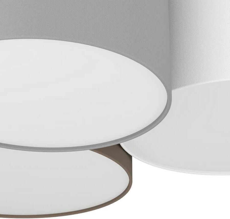 EGLO  Pastore Plafondlamp - E27 - 61 cm - Wit Antraciet Bruin Grijs - Foto 3