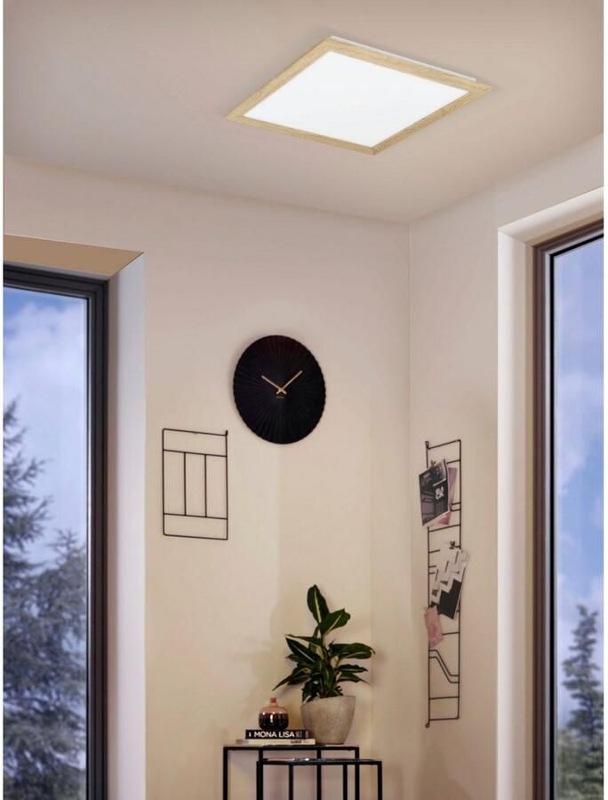 EGLO Plafondlamp PIGLIONASSO Plafondlamp in wit van staal kunststof 32W neutraalwit (1 stuk)