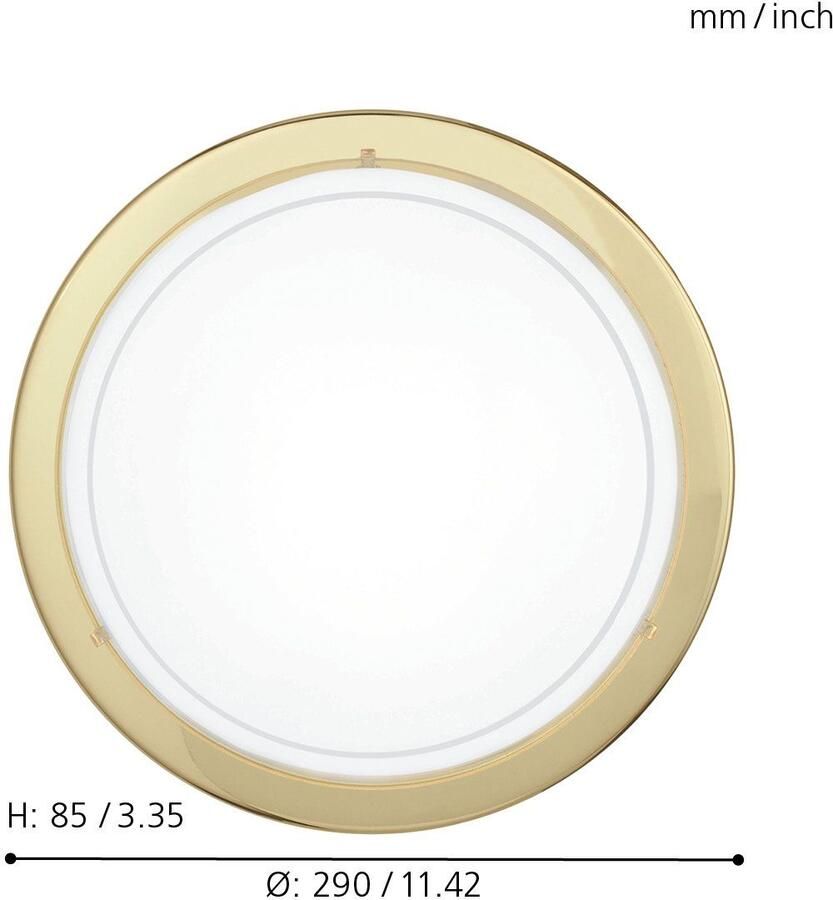 EGLO Plafondlamp Planeet 1 Woonkamerlamp hallamp eetkamer kantoor tijdloos 29x29x8 5cm (1 stuk) - Foto 4