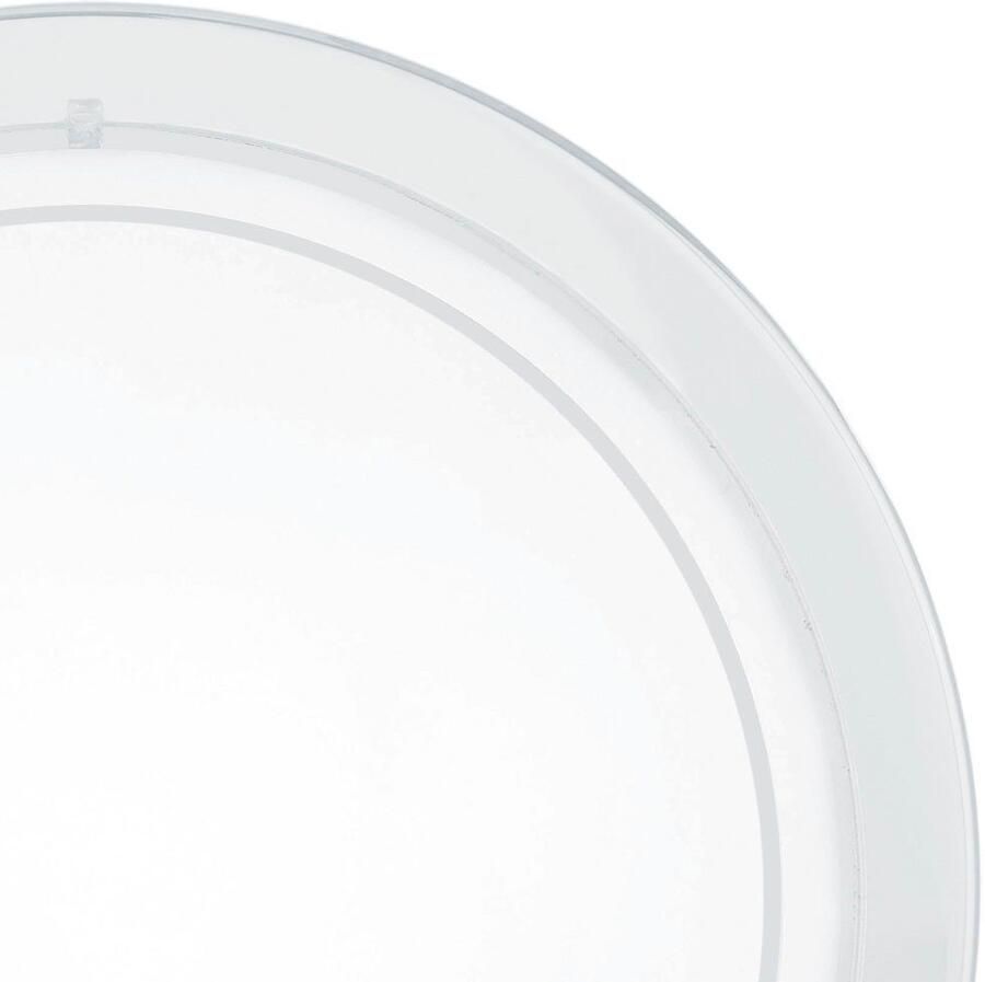 EGLO Plafondlamp PLANET 1 plafondlamp wit staal glas keukenlamp E27 Woonkamerlamp hallamp eetkamer kantoor tijdloos 29x29x8 5cm (1 stuk) - Foto 2