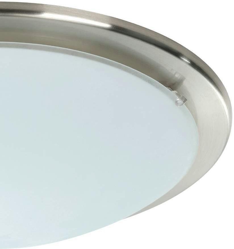 EGLO Plafondlamp PLANET plafondlamp zilver wit gesatineerd glas keukenlamp E27 (1 stuk)