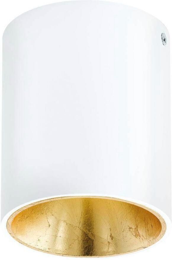 EGLO Plafondlamp POLASSO Plafondlamp van metaal in wit en goudkleur woonkamerlamp Ø 10 cm (1 stuk) - Foto 2