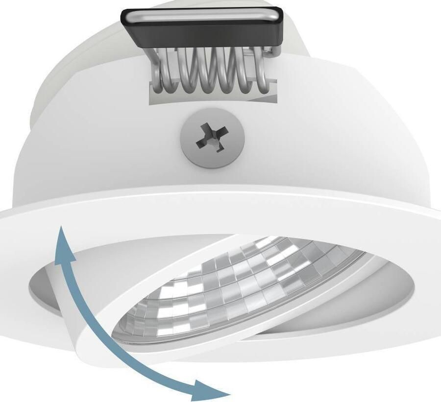 EGLO Plafondlamp SALICETO inbouwlamp 3-delige set wit dimbaar lampenkop draaibaar (1 stuk) - Foto 2