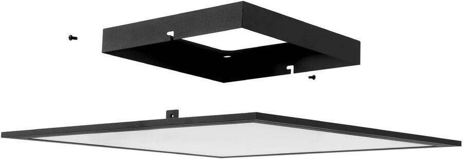 EGLO Plafondlamp SALOBRENA-Z plafondlamp zwart wit ZigBee 3.0 timer paneel Disco-modus app spraakbesturing Alexa 45x45x5cm excl. afstandsbediening (1 stuk) - Foto 8