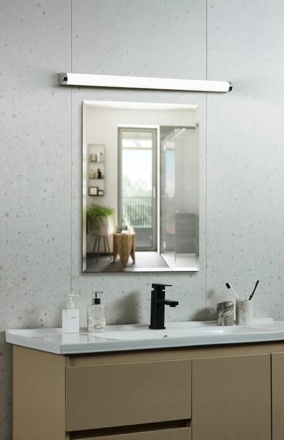 EGLO Plafondlamp TRAGACETE 1 spiegel lamp wandlamp zilver wit chroom IP44 (1 stuk) - Foto 2