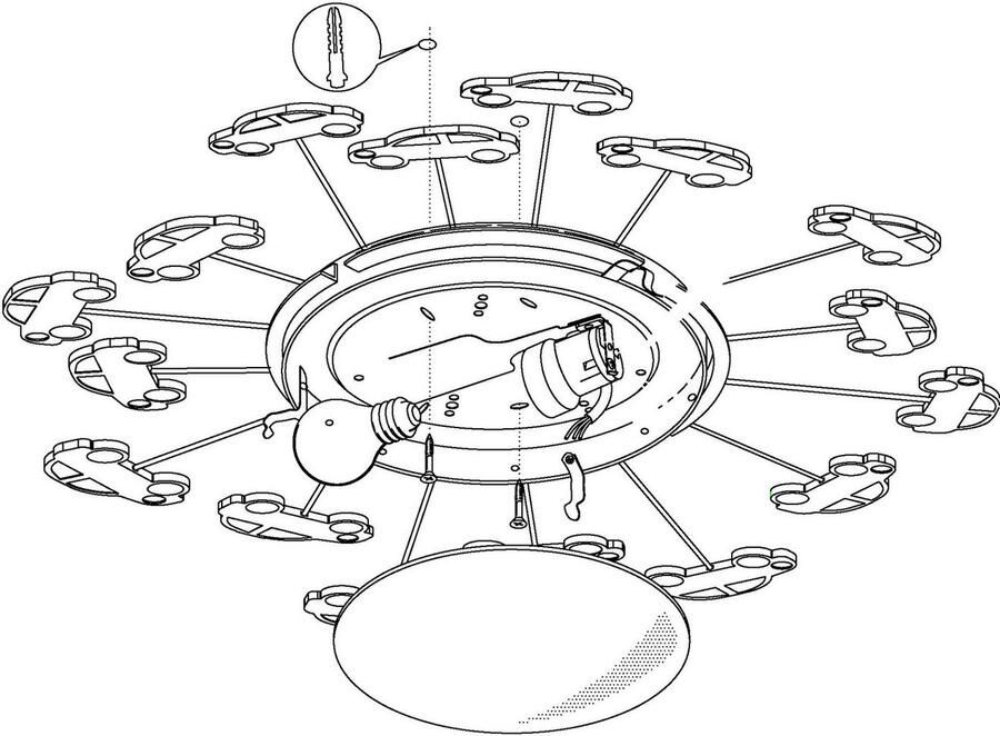 EGLO Muur- plafondlamp VIKI 1 blauw 92146 - Foto 5