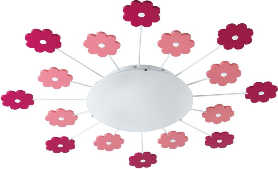 EGLO  Viki 1 Plafond- en Wandlamp - E27 - Ø 61 5 cm - Roze Wit - Foto 7