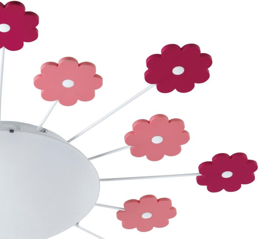 EGLO  Viki 1 Plafond- en Wandlamp - E27 - Ø 61 5 cm - Roze Wit - Foto 3