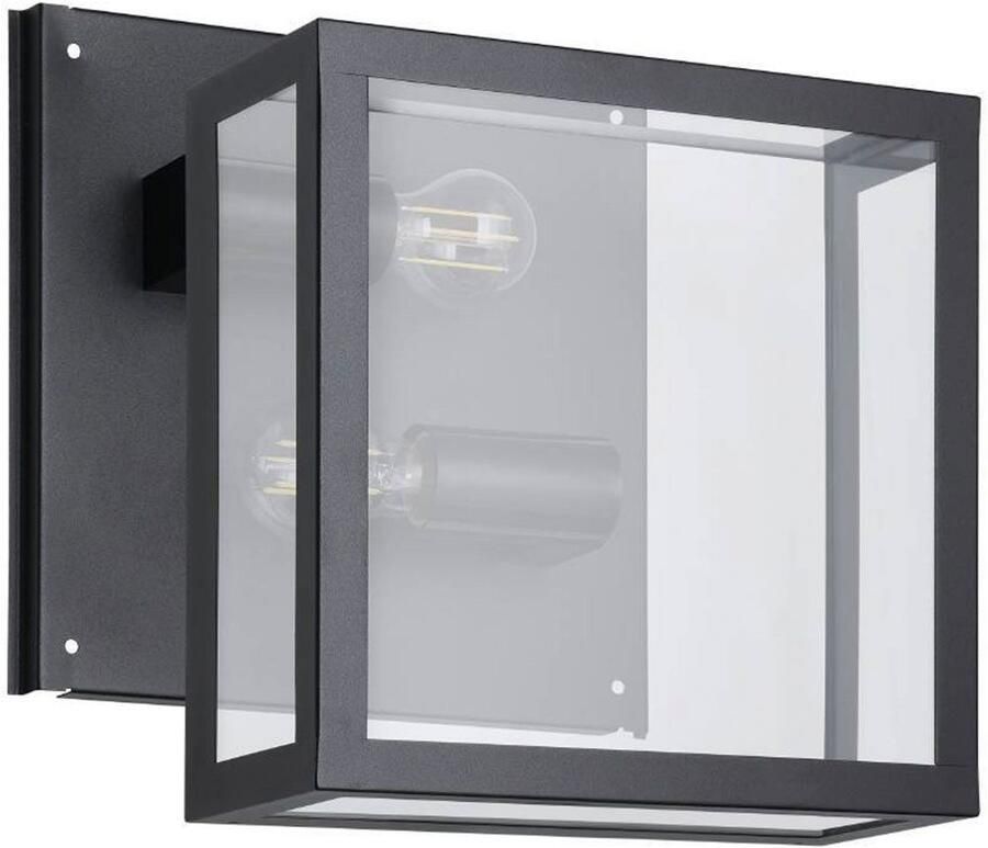 EGLO Plafondlamp voor buiten ALAMONTE 1 zwart l29 x h29 x b13 cm spatwaterdicht rustiek - Foto 4