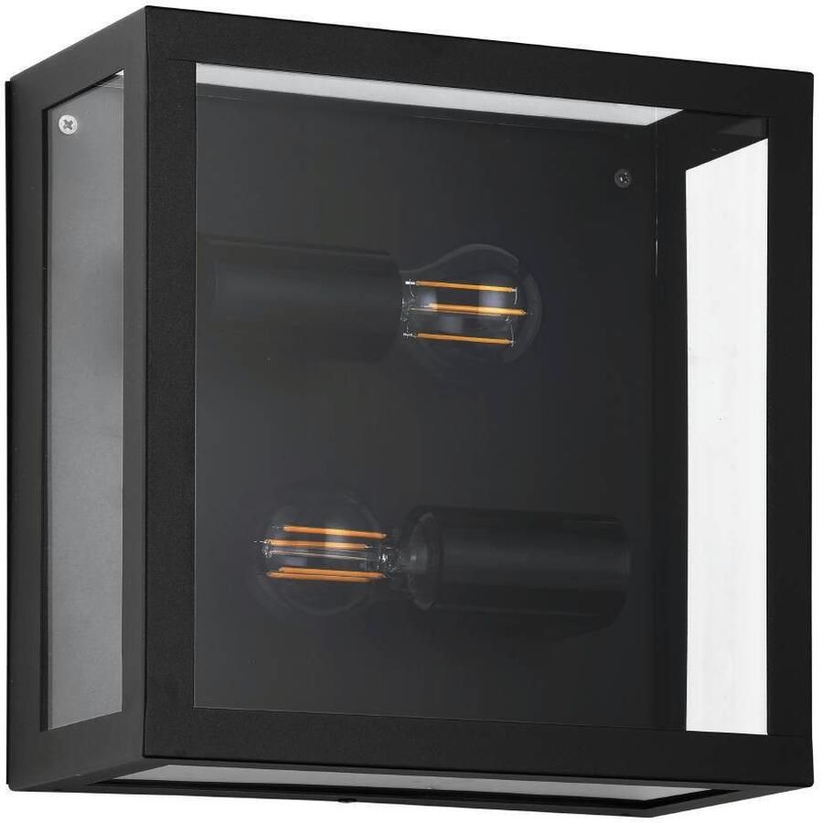 EGLO Plafondlamp voor buiten ALAMONTE 1 zwart l29 x h29 x b13 cm spatwaterdicht rustiek