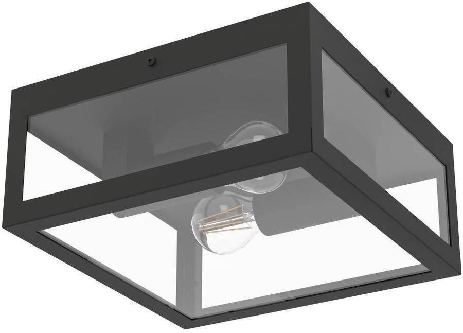 EGLO Plafondlamp voor buiten ALAMONTE 1 zwart l29 x h29 x b13 cm spatwaterdicht rustiek - Foto 6