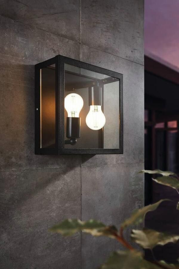 EGLO Plafondlamp voor buiten ALAMONTE 1 zwart l29 x h29 x b13 cm spatwaterdicht rustiek - Foto 7