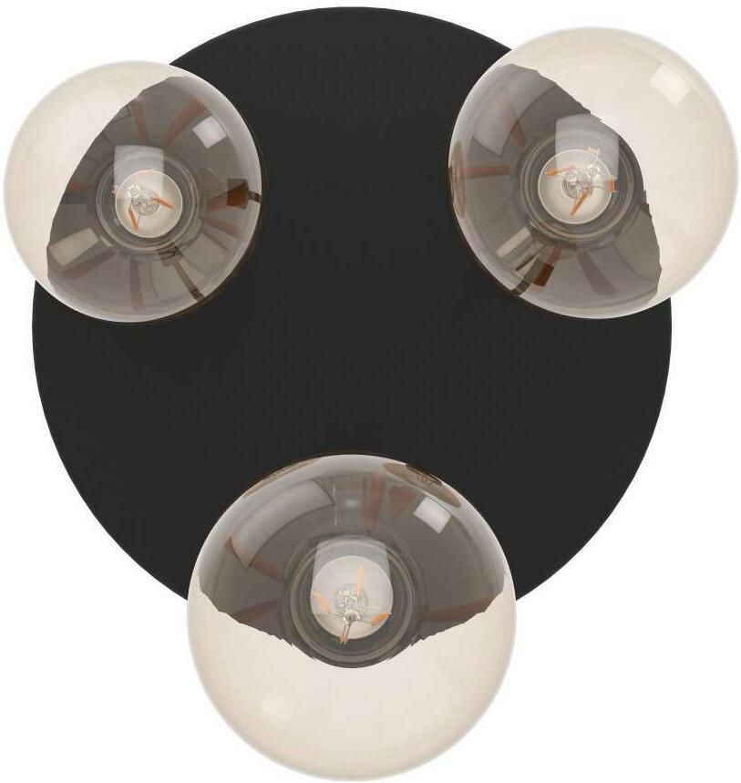 EGLO Plafondlamp WILMCOTE Deckenlampe E27 Stahl Wohnzimmerlampe Industrial Lampe Plafondlamp zwart keukenlamp ganglamp plafond met E27 fitting (1 stuk) - Foto 2