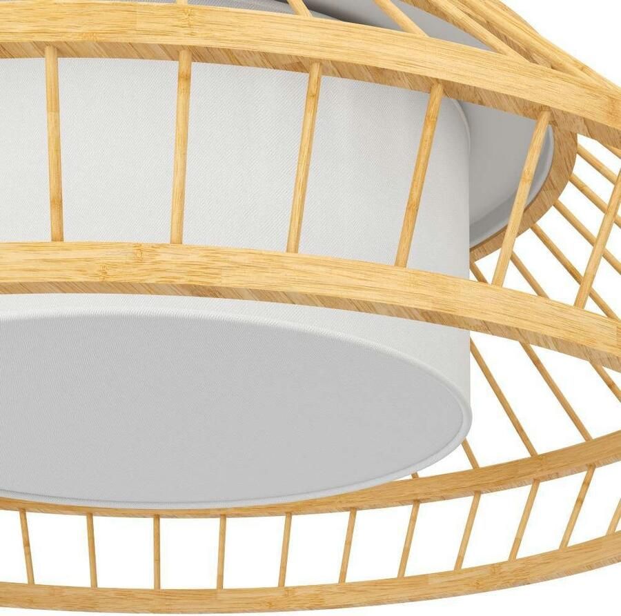 EGLO connect.z Yuku-Z Hanglamp Ø 46 cm Wit Bruin Instelbaar RGB & wit licht Dimbaar Zigbee - Foto 2