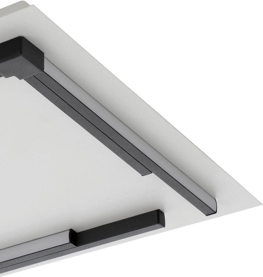 EGLO Plafondlamp ZAMPOTE Plafondlamp in wit en zwart van alu staal 25W warmwit (1 stuk) - Foto 2