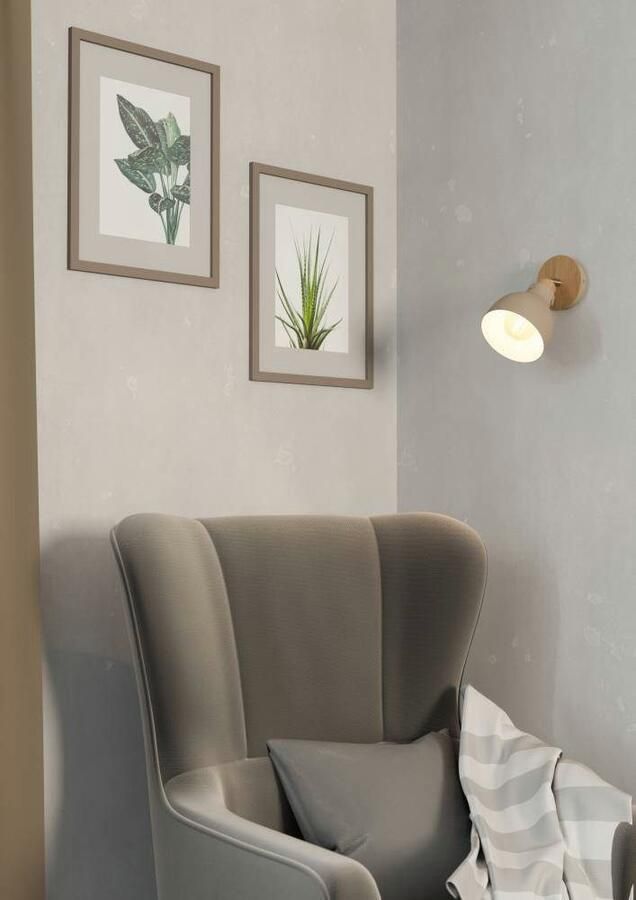 EGLO Plafondspot ARRECIFE Wandspot staal E27 IP20 slaapkamerlamp hal lamp (1 stuk)