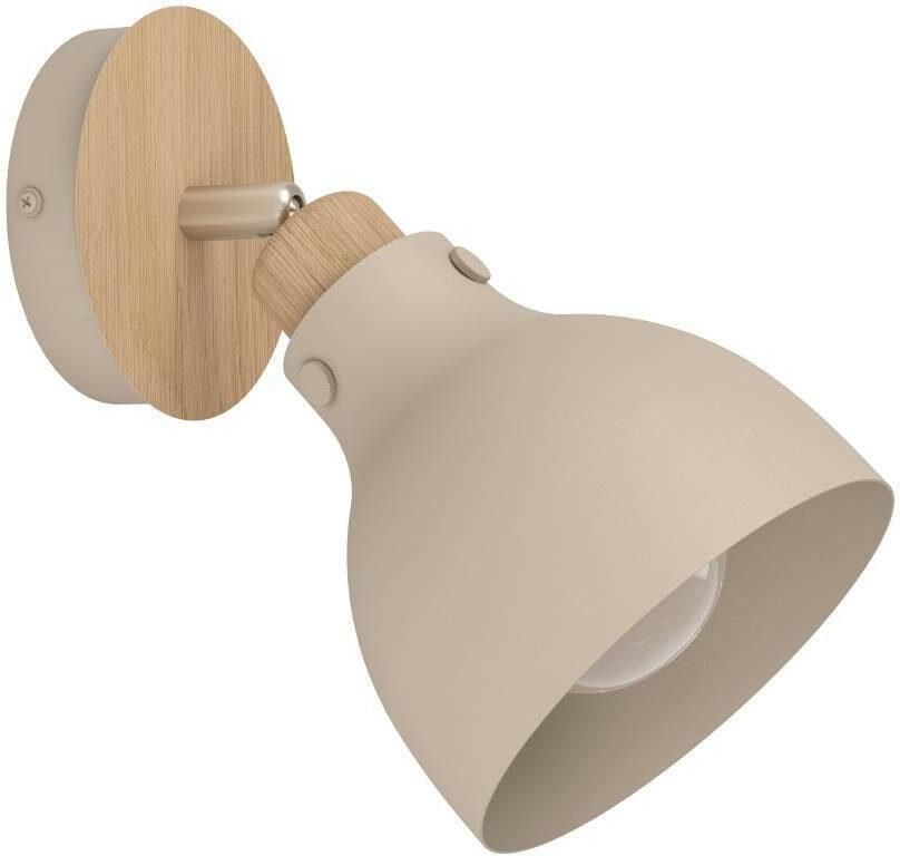 EGLO Plafondspot ARRECIFE Wandspot staal E27 IP20 slaapkamerlamp hal lamp (1 stuk) - Foto 3
