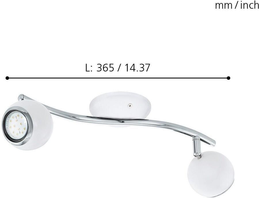 EGLO Plafondspot BIMEDA Deckenstrahler GU10 IP20 Stahl Deckenlampe Wohnzimmerlampe Led-plafondlamp - Foto 2