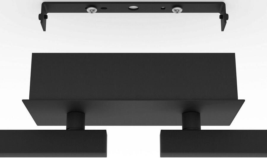 EGLO Ledplafondspots CARDILLIO Plafondspot van aluminium staal 3 2W en 3 3W Warm wit (1 stuk) - Foto 2